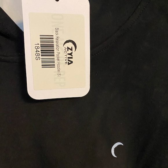 Ziya Relaxation Pocket Hoodie Black Small NWT - Picture 2 of 3